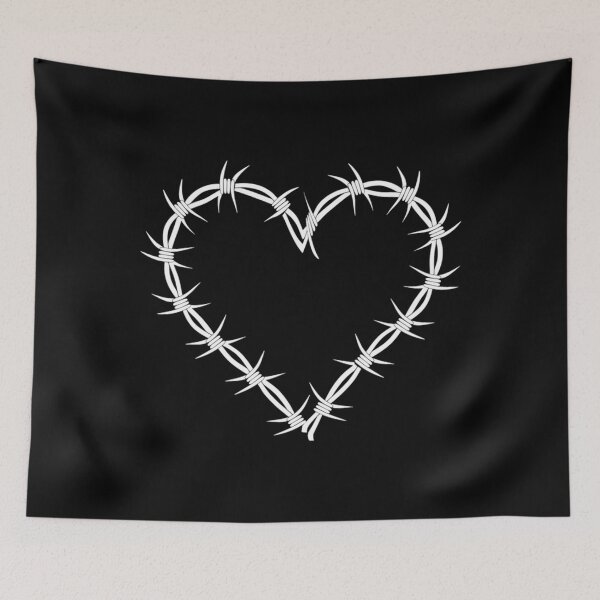 Item preview, Barbed Wire Heart Grunge Punk Goth Gothic Egirl Aesthetic designed and sold by palestep-father.
