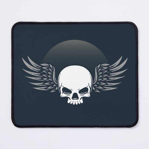 Item preview, Skull Head Bow Down Front View Flying Illustration designed and sold by rukurustudio.