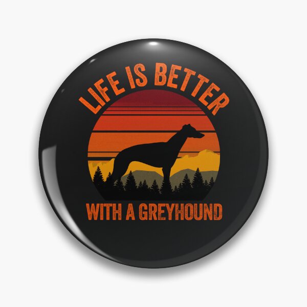 Artikelvorschau, Das Leben ist besser mit einem Windhund-Retro-Geschenk entworfen und verkauft von Guarddogdrive.