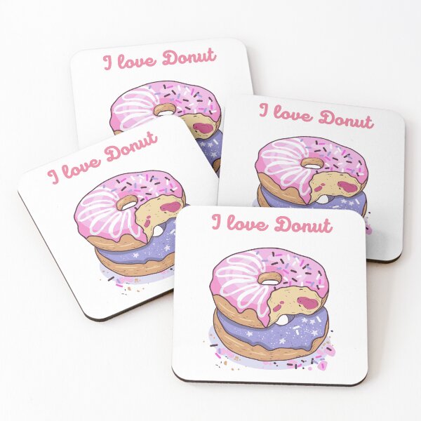 Item preview, I Love Donut, Pink and Blue Donut, Sprinkle Donut designed and sold by AngelMaha.