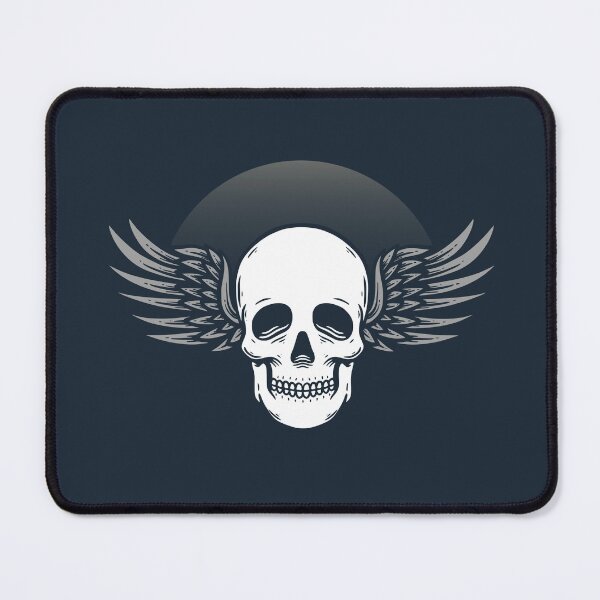 Item preview, Skull Head Look Down Front View Flying Illustration designed and sold by rukurustudio.