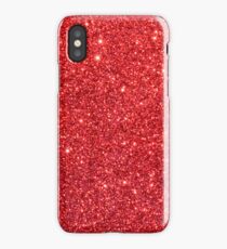 Shiny Sparkly Christmas Cherry Red Glitter iPhone Case