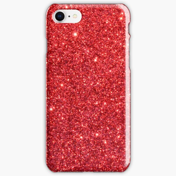 Shiny Sparkly Christmas Cherry Red Glitter iPhone Snap Case