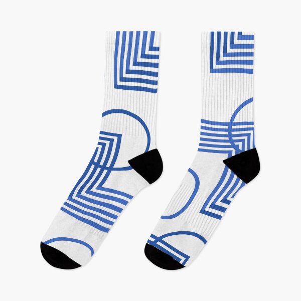 Item preview, blue geometric shape patterns designed and sold by almughnistudio3.