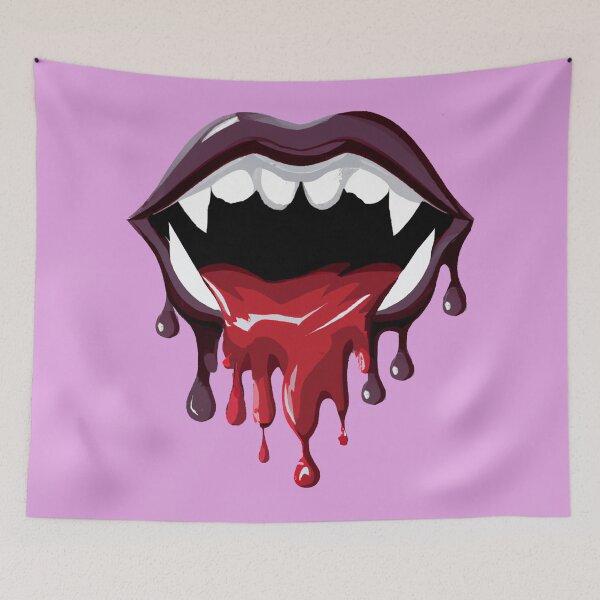 Item preview, Dripping vampire lips designed and sold by DynastyArt.