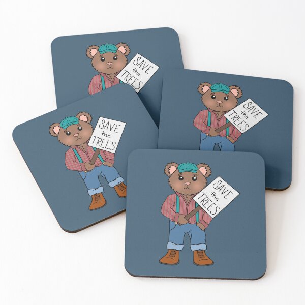Item preview, Save the Trees Hipster Bear designed and sold by SmartRemarks.