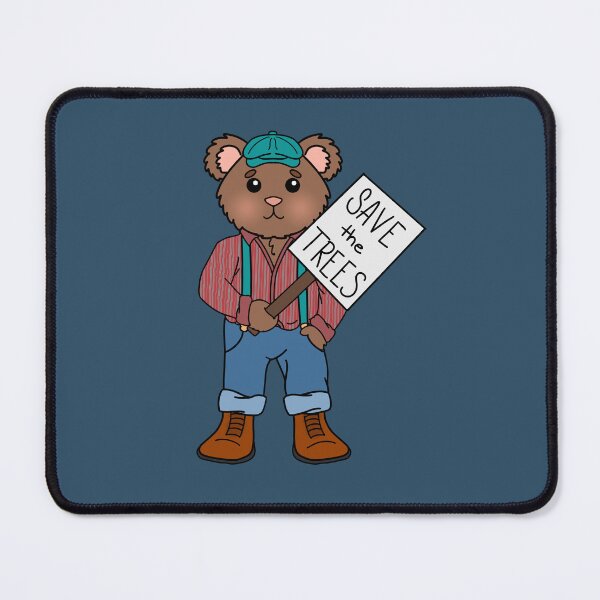 Item preview, Save the Trees Hipster Bear designed and sold by SmartRemarks.