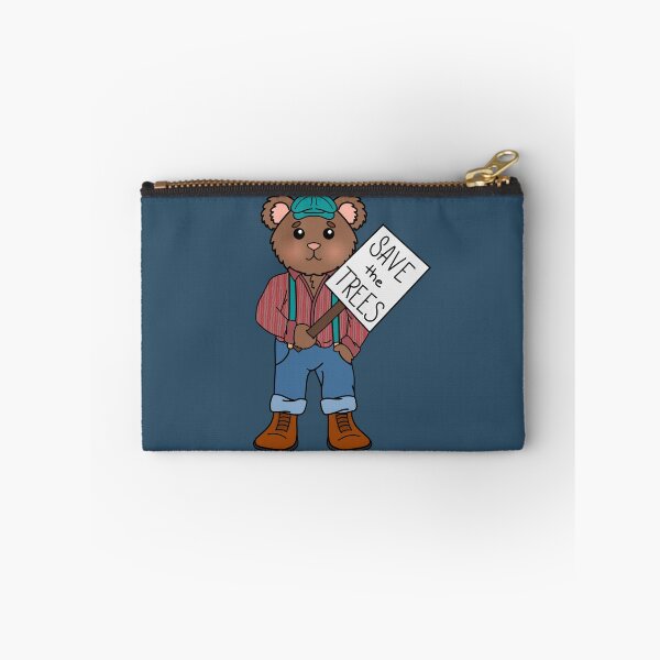 Item preview, Save the Trees Hipster Bear designed and sold by SmartRemarks.