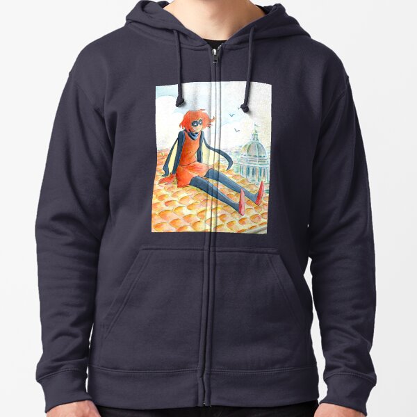 Bandette - Watercolor Zipped Hoodie
