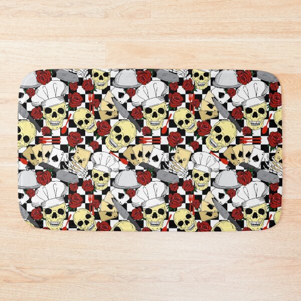 Item preview, Chef Skulls and Red Roses and Playing Cards designed and sold by HotHibiscus.