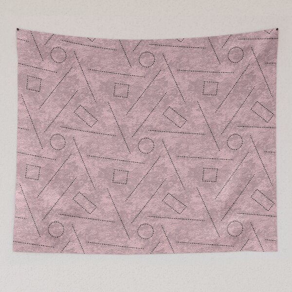 Item preview,  Geometric shapes on a pink background designed and sold by Olha Volokhova.