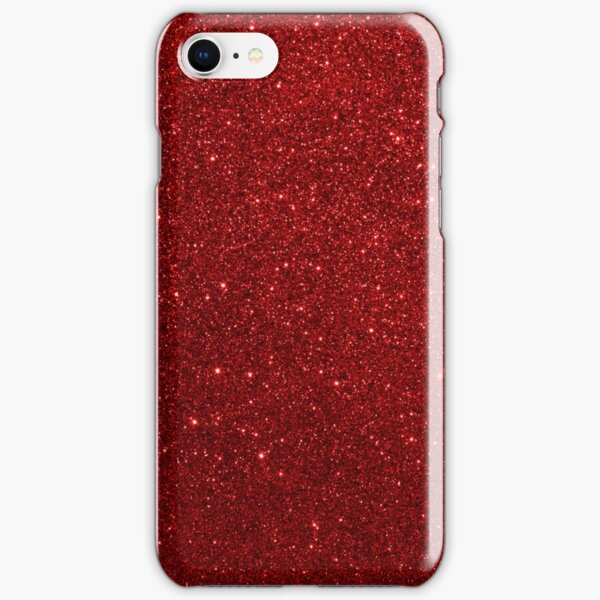 Deep Red Sparkly Valentine Sweetheart Glitter iPhone Snap Case