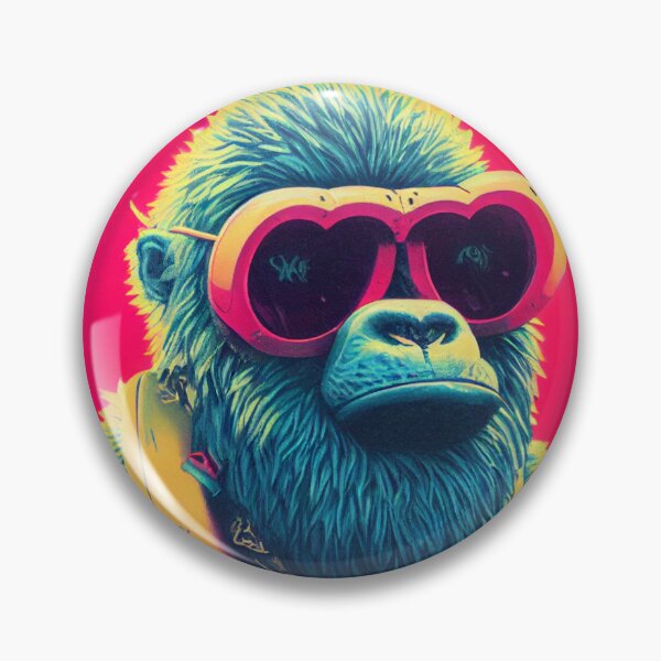 Item preview, Monkey wearing waistcoat and glasses designed and sold by keyd-studio.