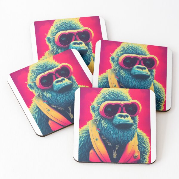 Item preview, Monkey wearing waistcoat and glasses designed and sold by keyd-studio.