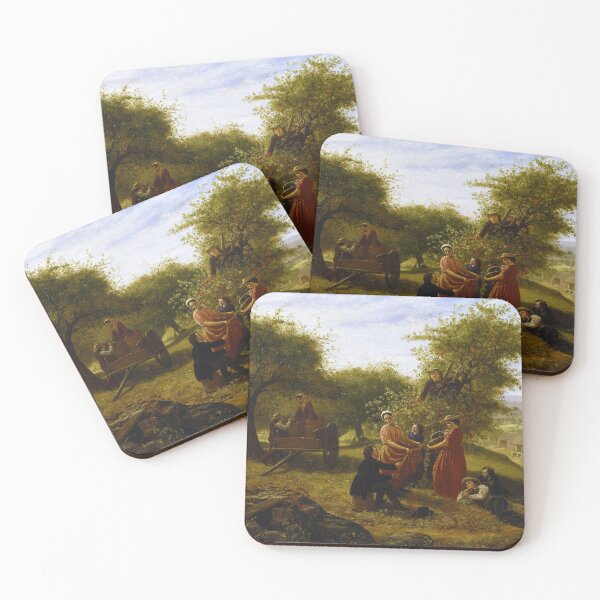 Item preview, Apple Gathering by Jerome Thompson (1856) designed and sold by allhistory.