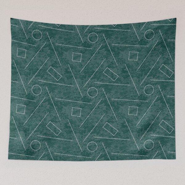 Item preview, Geometric shapes on a green background designed and sold by Olha Volokhova.