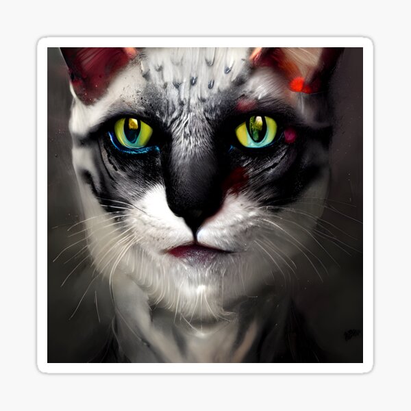 White Kitty Cat. Face Paint by Kudashkina 