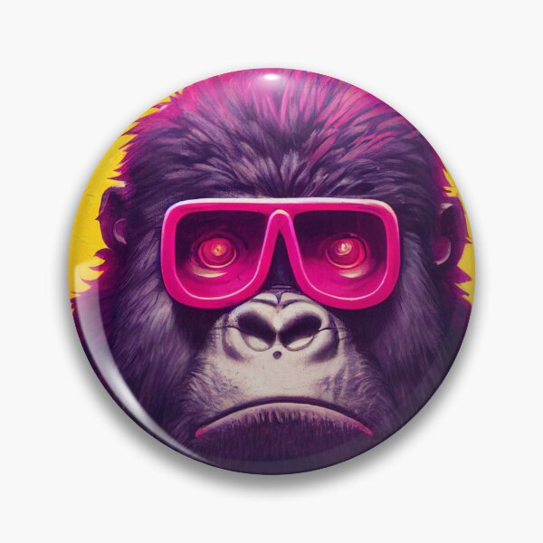 Item preview, monkey wearing pink glasses designed and sold by keyd-studio.