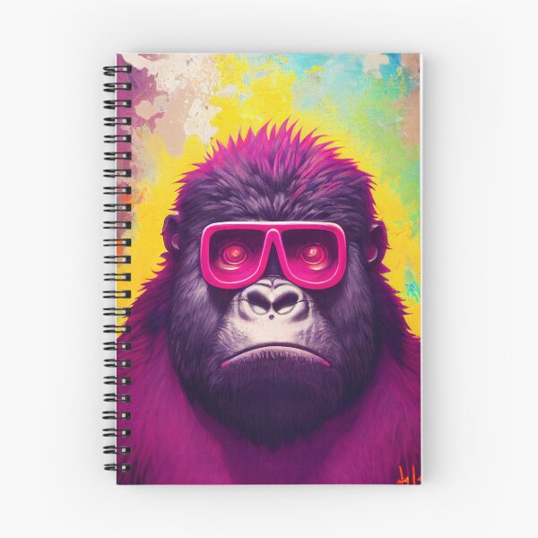 Item preview, monkey wearing pink glasses designed and sold by keyd-studio.