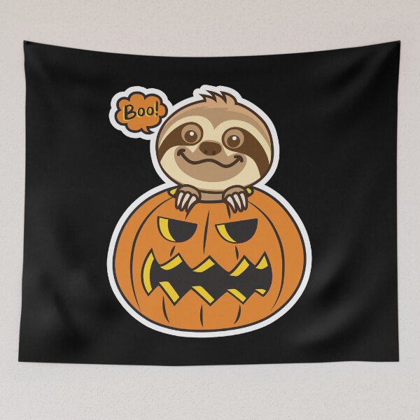 Item preview, Sloth Pumpkin Boo! designed and sold by plushism.
