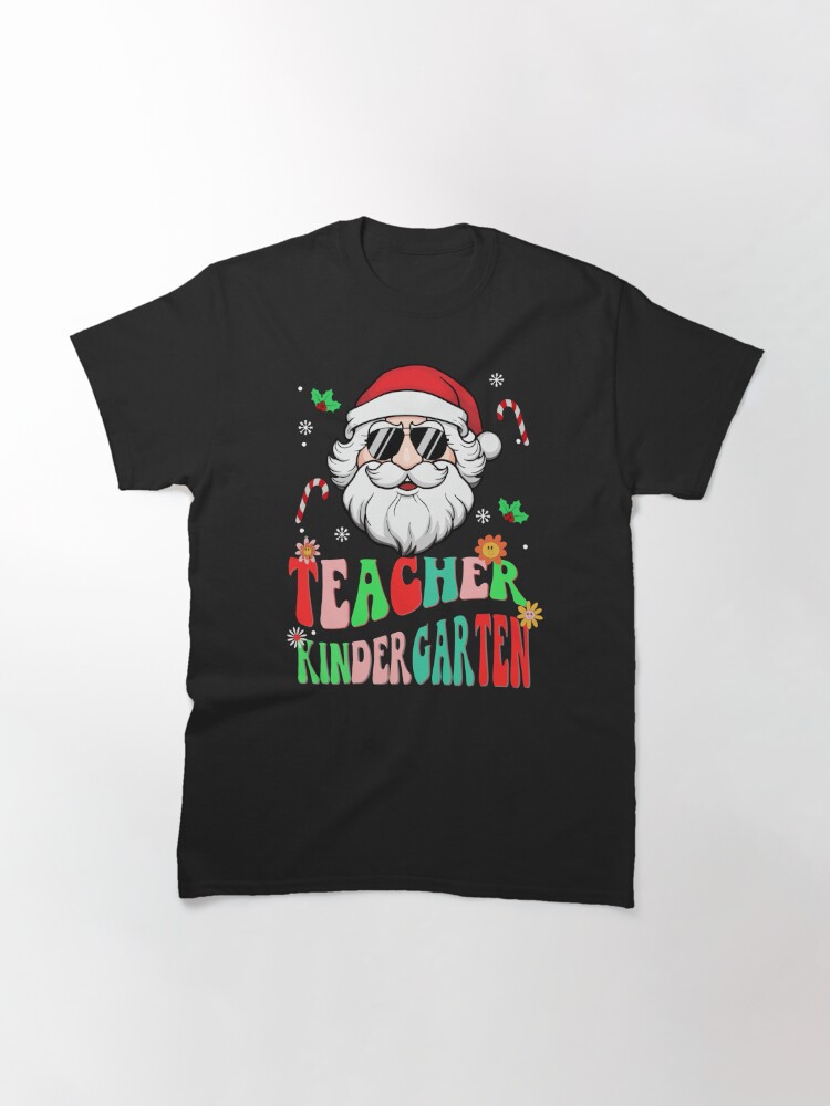 Discover kindergarten teacher christmas santa shirt , matching teacher squad christmas T-Shirt