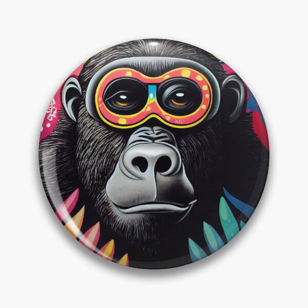 Item preview, Monkey wearing glasses colorful designed and sold by keyd-studio.