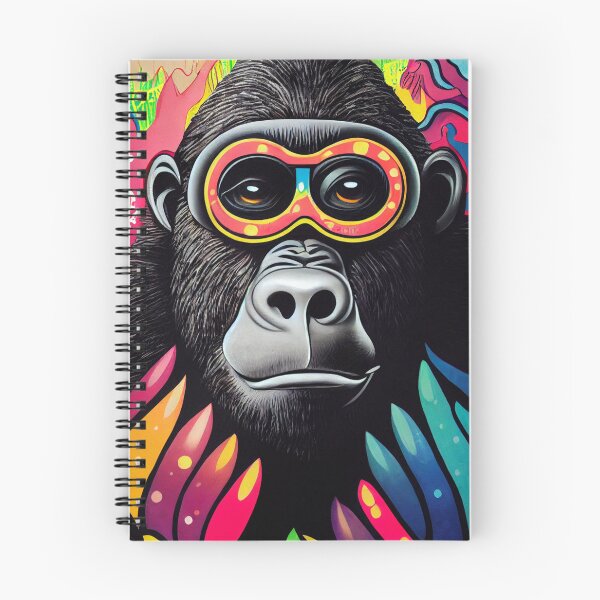 Item preview, Monkey wearing glasses colorful designed and sold by keyd-studio.