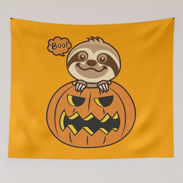 Item preview, Sloth Pumpkin Boo! designed and sold by plushism.