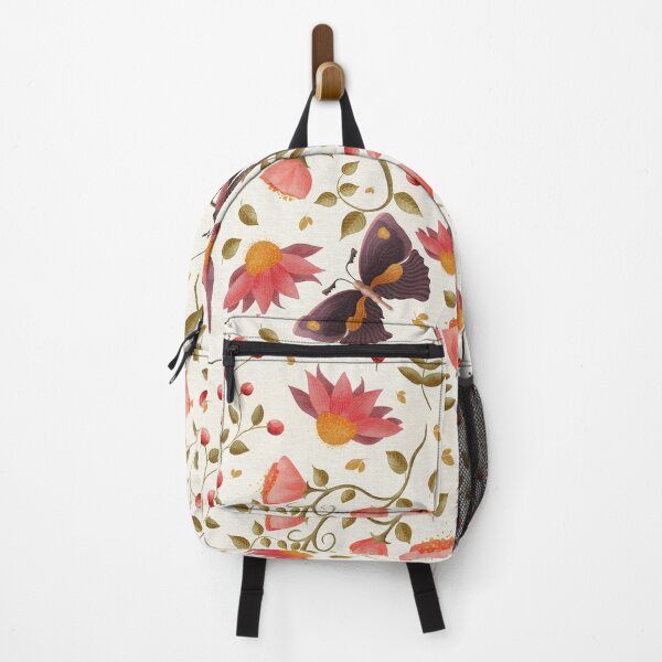 Item preview, Romantic floral pattern with moth, butterfly and beetle designed and sold by hilledesign.