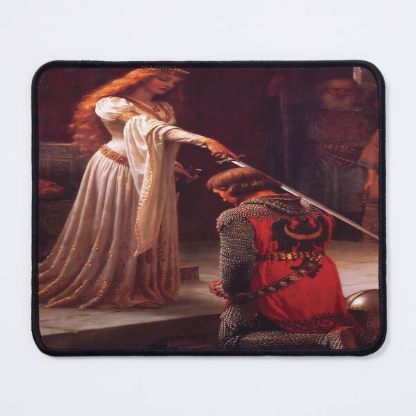 Item preview, Accolade by Edmund Blair Leighton Medieval Knight Sword and Lady designed and sold by beoverpowered.