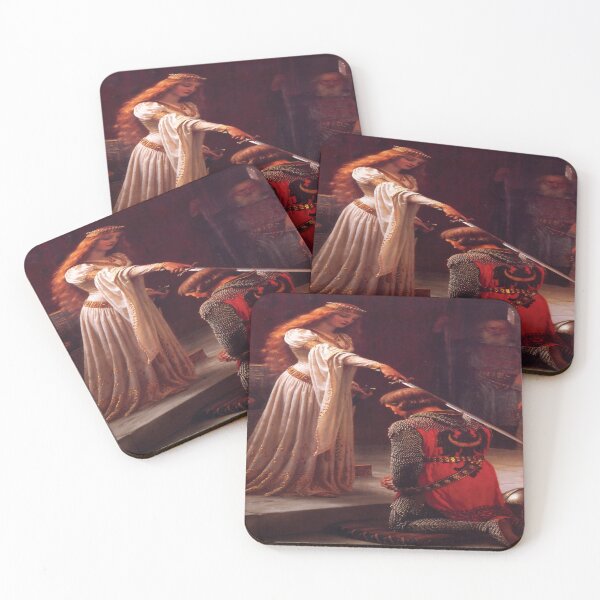 Item preview, Accolade by Edmund Blair Leighton Medieval Knight Sword and Lady designed and sold by beoverpowered.