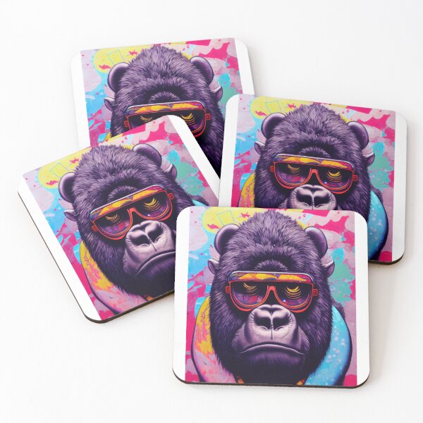Item preview, Monkey wearing glasses street art designed and sold by keyd-studio.
