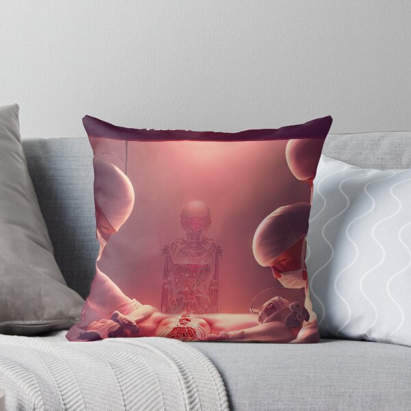 Item preview, Fun card, cyborg in surgery, operating table, art for cards, posters or wall art designed and sold by DigitalDreamArt.