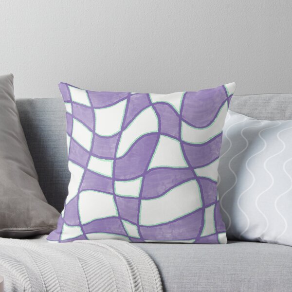 Item preview, Purple and White Wavy Checkered Pattern with Metallic Accents  designed and sold by dKarthdesign.