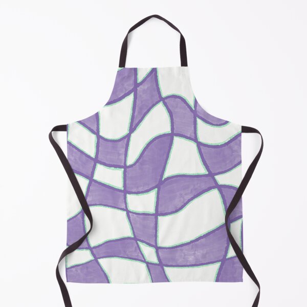 Item preview, Purple and White Wavy Checkered Pattern with Metallic Accents designed and sold by dKarthdesign.