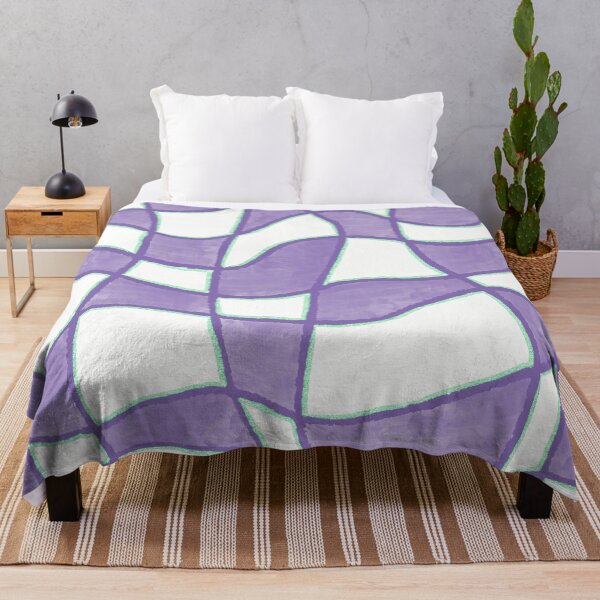 Item preview, Purple and White Wavy Checkered Pattern with Metallic Accents designed and sold by dKarthdesign.