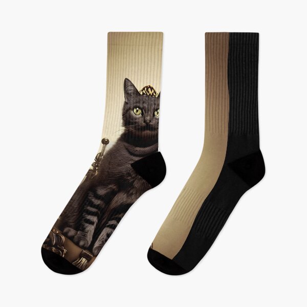 Item preview, cat king in throne portrait #5 designed and sold by supeart.