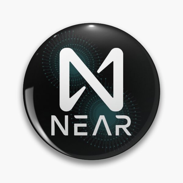 Item preview, Near Protocol NEAR Crypto Altcoin - Digital Abstract Two Elements in Aqua designed and sold by CryptoMoods.