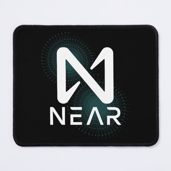 Item preview, Near Protocol NEAR Crypto Altcoin - Digital Abstract Two Elements in Aqua designed and sold by CryptoMoods.