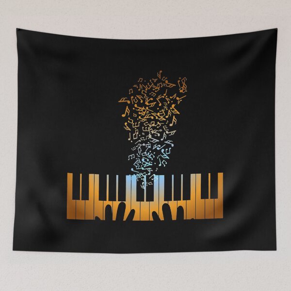 Item preview, Piano Abstract Music Notes Colorful Musician designed and sold by Abaddon-art.