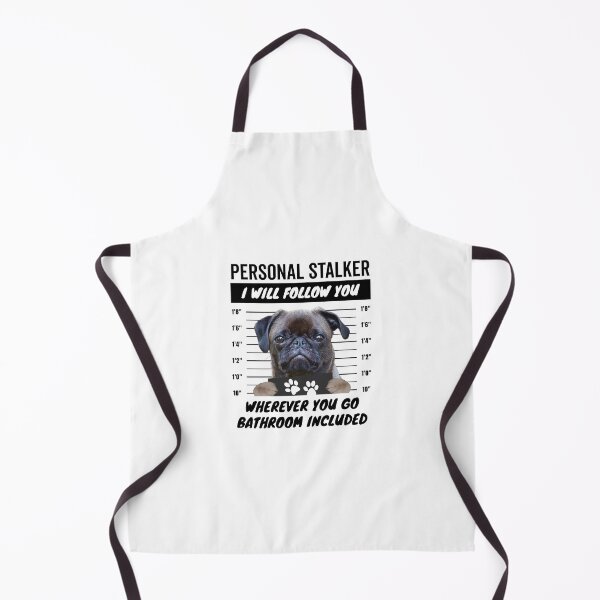Item preview, Personal Stalker Dog Face – Grey Silver Pug designed and sold by More Cute Dogs.