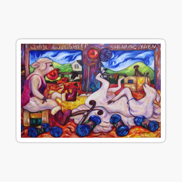 Sheep Shearing Yarns Sticker