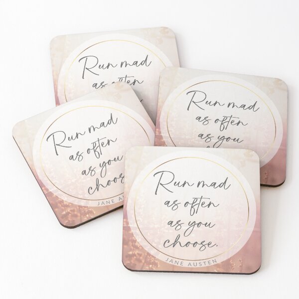 Item preview, Run mad as often as you choose | Jane Austen quote designed and sold by CastlesClassics.