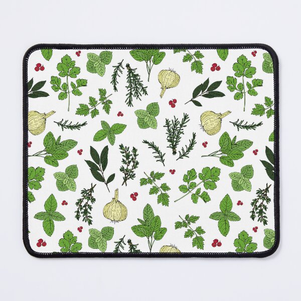 Item preview, Farmhouse Herb Garden Pattern on White designed and sold by HotHibiscus.