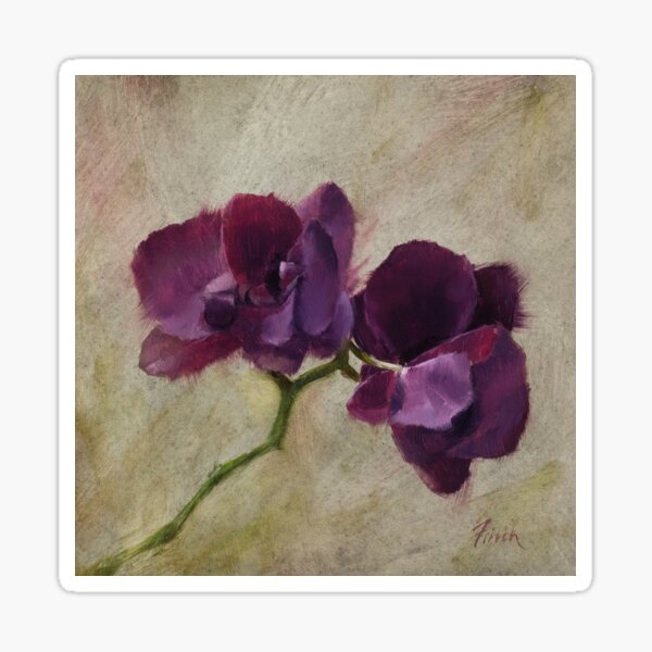 Courageous • Floral Painting by Rebecca Finch Sticker
