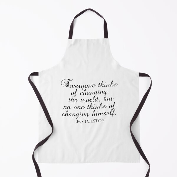 Item preview, Leo Tolstoy Quote - Everyone Thinks Of Changing The World But No One Thinks Of Changing Himself designed and sold by PhiloJourney.