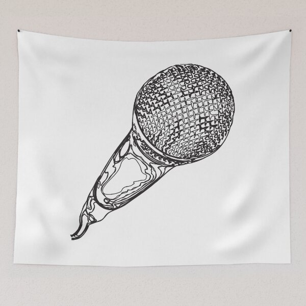 Item preview, Microphone Sketch Funny Singer Musician  designed and sold by Abaddon-art.