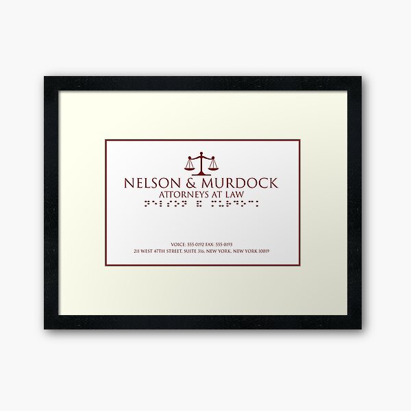 Item preview, Nelson And Murdock business card designed and sold by Ukuleledoodle.