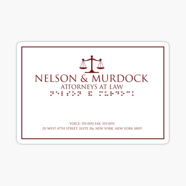 Nelson And Murdock business card