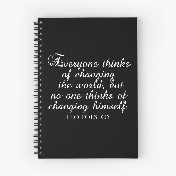 Item preview, Leo Tolstoy Quote - Everyone Thinks Of Changing The World But No One Thinks Of Changing Himself designed and sold by PhiloJourney.